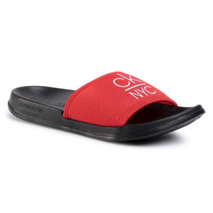 Calvin Klein dámské červené pantofle - 41/42 (XBG)